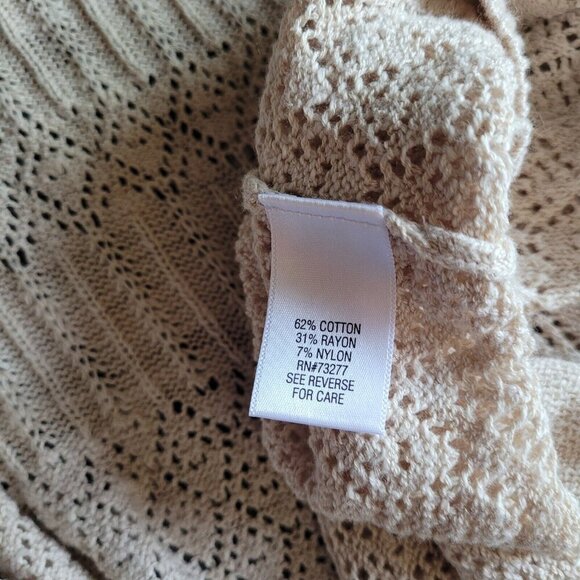Croft & Barrow Long Cardigan Duster Size 2x Open Knit Coastal Beachy Classic Nwt - Picture 5 of 6